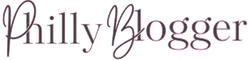 pink and dark gray logo for Philly blogger - a female blogger and creative entrepreneur